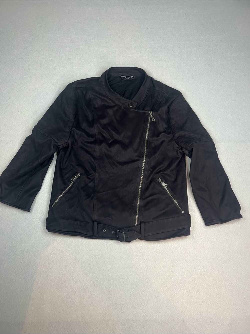 David Lerner Faux Suede Cropped Jacket size medium